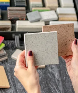 Countertop material samples